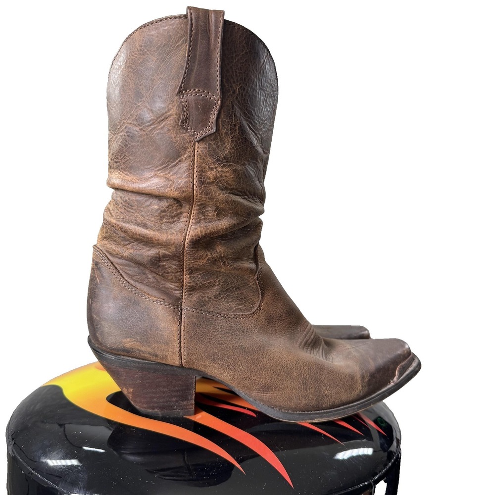 Durango Boots WomeTitlens 10 Brown Western Leather Cowboy Pointed Toe RD3494